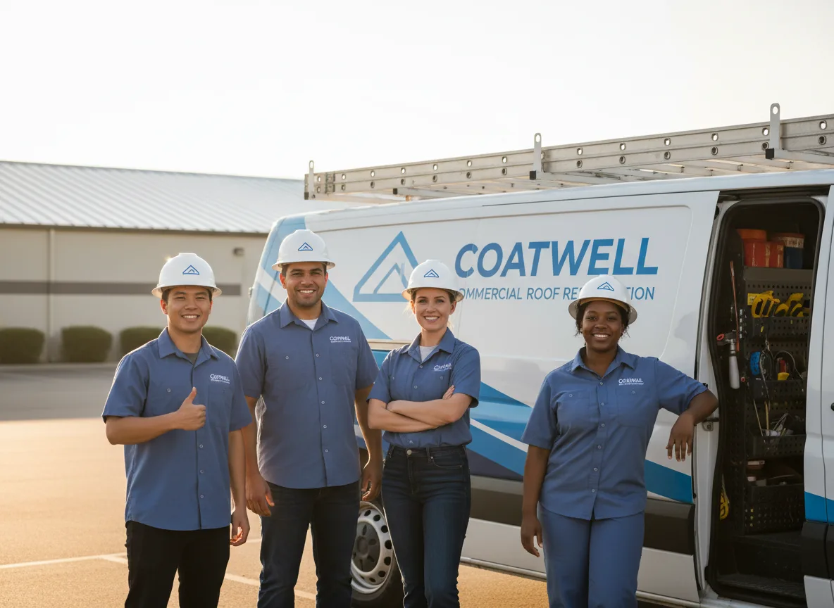 Commercial roof coating company in Coello, IL