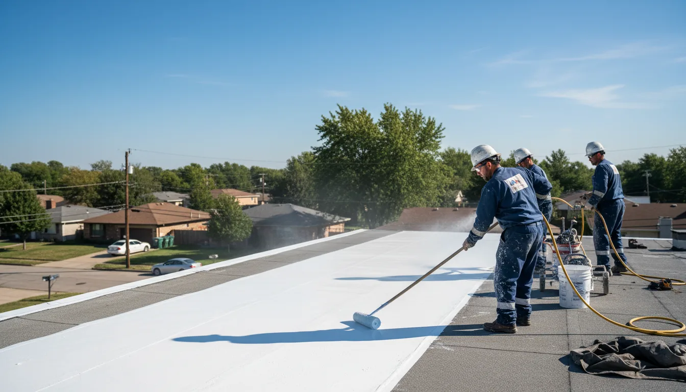 Commercial roof coating in Coello, IL near me